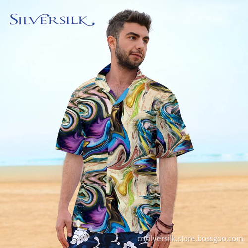 Colorful Creative Anti Shrink Breathable Short Sleeve Shirt